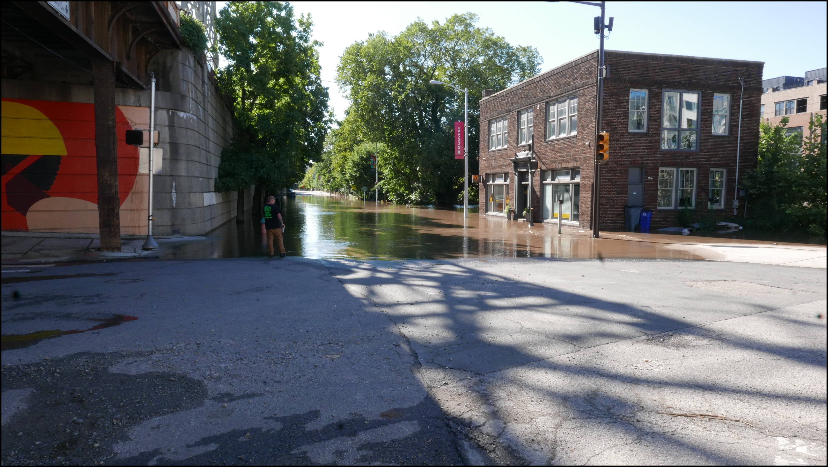 Leverington and Main -- First time for water at this location.