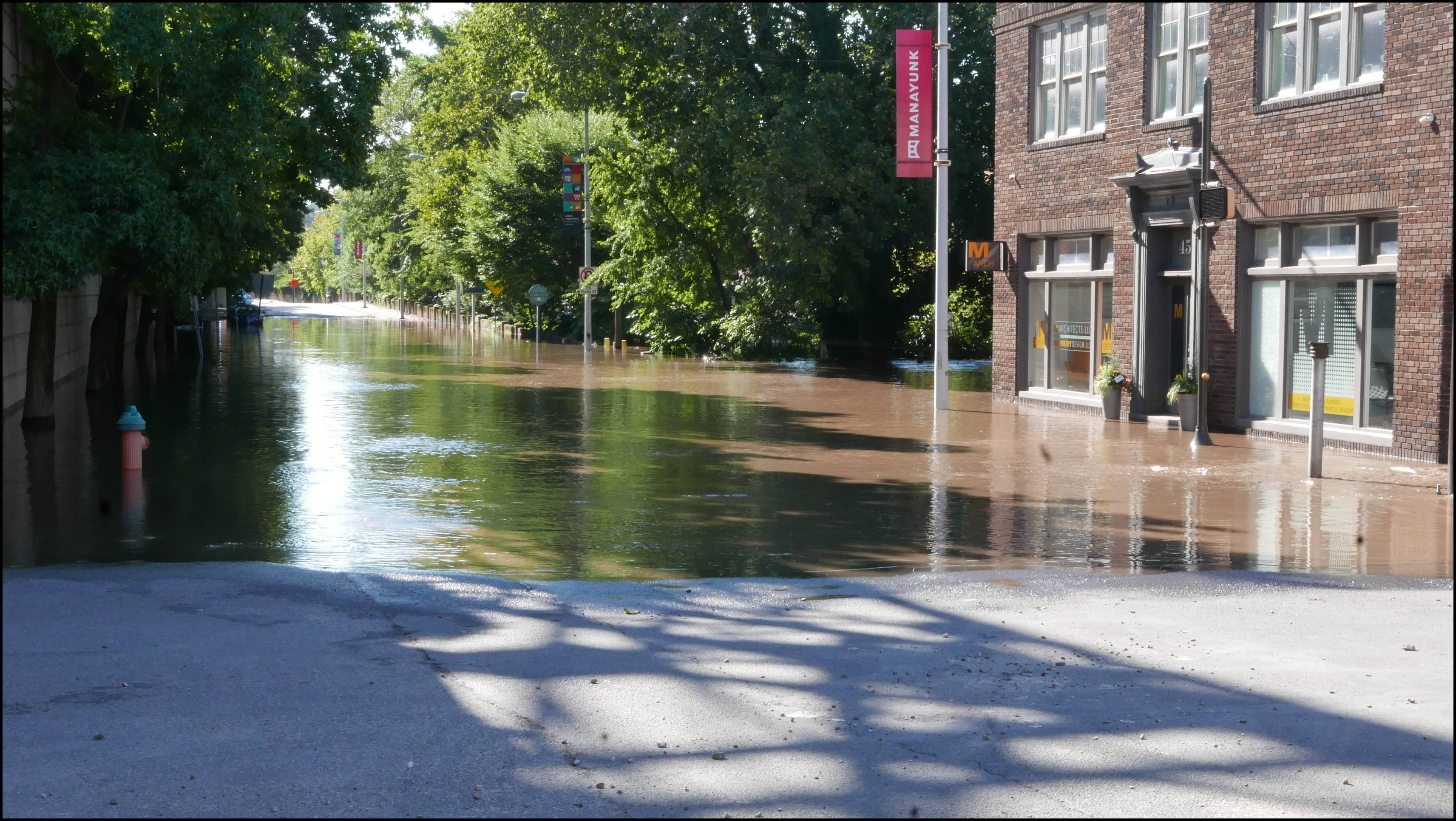 Leverington and Main -- First time for water at this location.