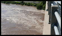 Views from the Manayunk Bridge -- Water rushing under the bridge