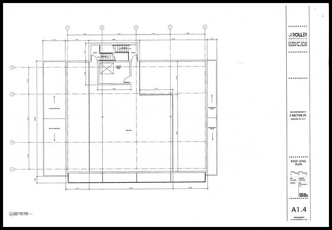 Roof level plan