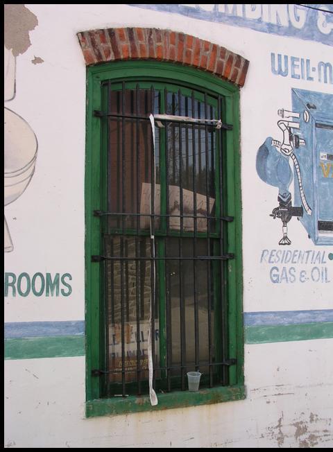 Closeup of left side window